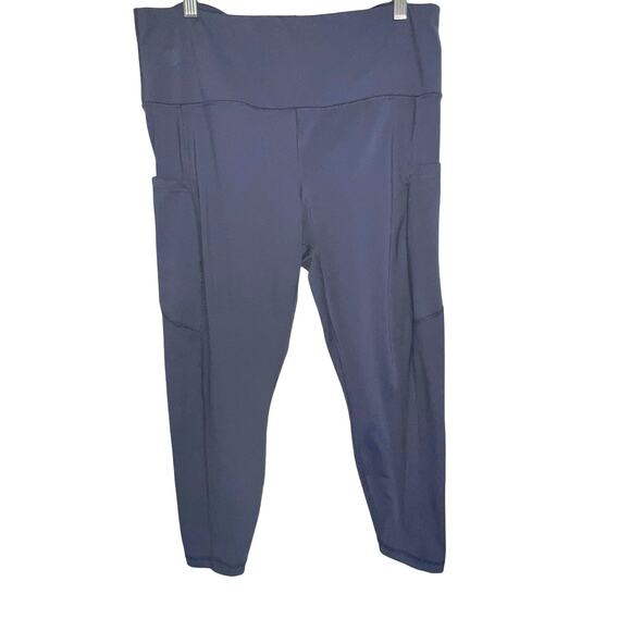90° by reflex Women's size XXL Navy performance compression leggings w/pockets - Picture 1 of 9